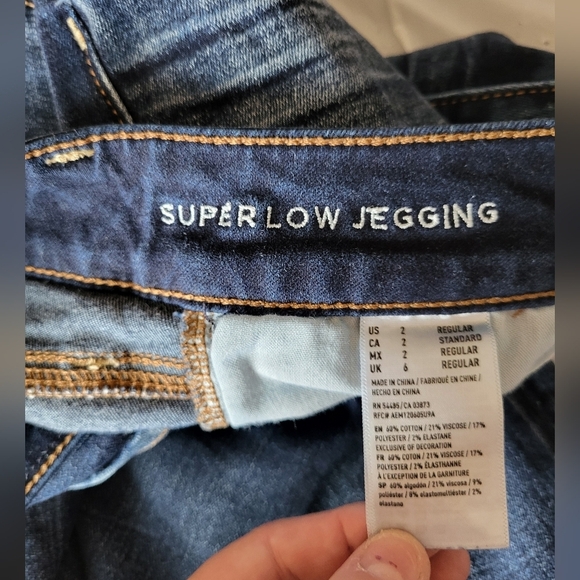 American Eagle Outfitters Women Dark Blue Jeggings , Size 2 (26) - Picture 6 of 6